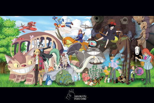 CINEMAFLIX Studio Ghibli - Characters Collage - Anime Poster - Measures 24 x 36 inches