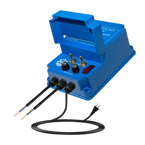 UYGALAXY Greenhouse Roll Up Motor Controller for Venting with AC110V to DC24V Transformer DPDT 3 Position Controller & Forward Reverse Control 2 Motors(Blue)