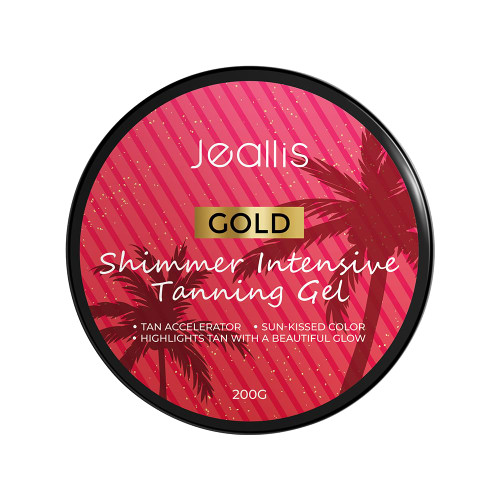 Jeallis Extreme Dark Intensive Tanning Luxe Gel Pomegranate, Carrot Gold Shimmer Tanning Gel For Outdoor Sun, Tanning Butter With Dark Carrot Sun Tanning Oil For Natural Faster Darker Tan Spf0 200g