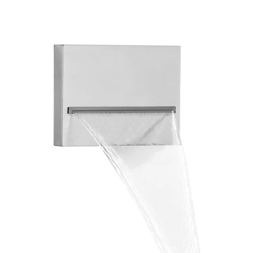 ZYGOLVQ Waterfall Showerhead Tub Spout Fixtures - NPT1/2 Wall Mounted Heavy Durable Metal Fixed Bathtub Faucet Without Shower Diverter, Bathroom Multiple Uses and Large Flow, Brushed Nickel