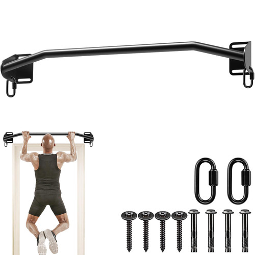 Kipika 36" Heavy Duty Wall Mounted Doorway Pull Up Bar, Multifunctional Chin Up Bar, Portable Fitness Door Bar, Body Workout Home Gym System