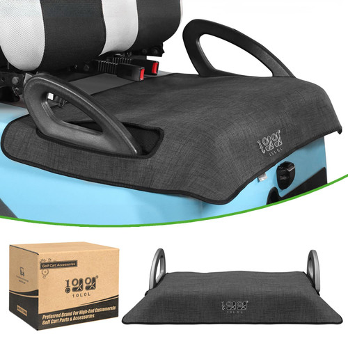 10L0L Golf Cart Seat Covers Compatible with EZGO TXT/RXV & Club Car DS/Precedent, Non-Slip Golf Cart Towel for 2/4 Person Seats, Universal Accessories for Seat Blanket (50 x 30 Inches)-Dark Gray