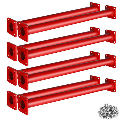 TAYUQEE Steel Monkey Bars for Kids - 18 Inches Heavy Duty Metal Monkey Bars Ladder Rungs Kit, 8 PCS Playset Monkey Bar Rods with Mounting Plates for Indoor Outdoor Backyard Playground, Hold 250 Lbs