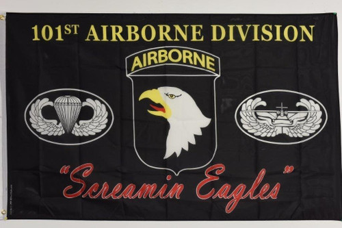 mws Black Army 101St Airborne Division Screamin Eagles Flag 3 X 5 House Banner Grommets Double Stitched Fade Resistant Premium Quality