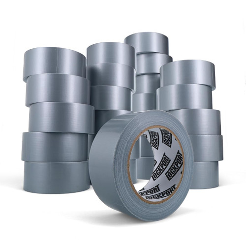 Lockport Bulk Silver Duct Tape - 24 Roll Multi Pack - 30 Yards x 2 Inch - Duct Tape Heavy Duty Waterproof - Bulk Pack for B2B, Home Use, DIY, Repairs and Packing Tape