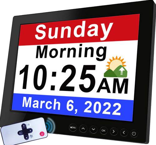 Véfaîî 30 Alarms Extra Large Digital Clock with Auto DST, 6 Display Modes, 20 Custom Reminders, 10-Level Auto Dimmer, AM/PM- Perfect Organizer for Home & School