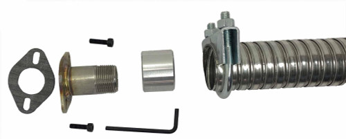 GenExhaust for Predator 5000 Generator 1-1/2" Galvanized Steel Flexible Tubing Exhaust Extension 2 Foot Length