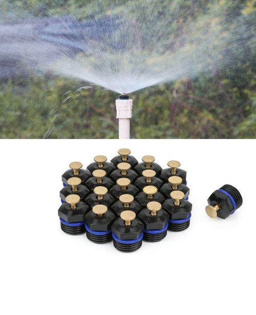 La Farah 20pcs Atomizing Sprinkler Nozzle,1/2 inch Garden Misting Emitters Adjustable 360 Degree Agricultural Lawn Watering Universal Nozzle Irrigation Micro Spray Heads