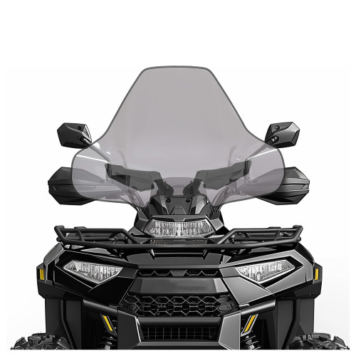 KUAFU 22 Inches Lock & Ride Windshield Compatible with 2015-2023 Polaris Sportsman Touring XP 1000 450 570 850 SP EPS Premium Mid View Windshield Windscreen - Smoke