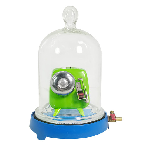 JIAWANSHUN Glass Vacuum Bell Jar with Base Vaccum Demonstration Kit Sound Physics Demonstration Vacuum Hood Disc Bell in Vacuum Laboratory Jar