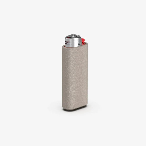 Flytanium Titanium Lighter Sleeve - Metal BIC Lighter Case Compatible with Bic Lighters Mini, Stonewash Finish, Lightweight & Durable Protection for Lighters (Mini)