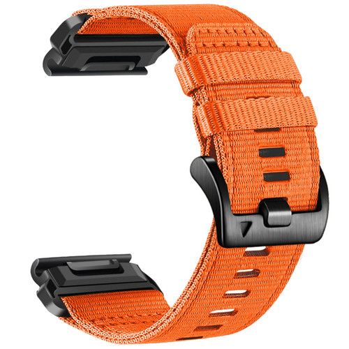 Abanen Rugged Nylon Watch Bands for Garmin Fenix 8 51mm / Fenix 7X / Enduro/Instinct 2X, Adjustable Sports Wrist Strap with Stainless Steel Clasp for Fenix 6X /5X,Tactix 7 Pro, epix Pro 51mm (Orange)