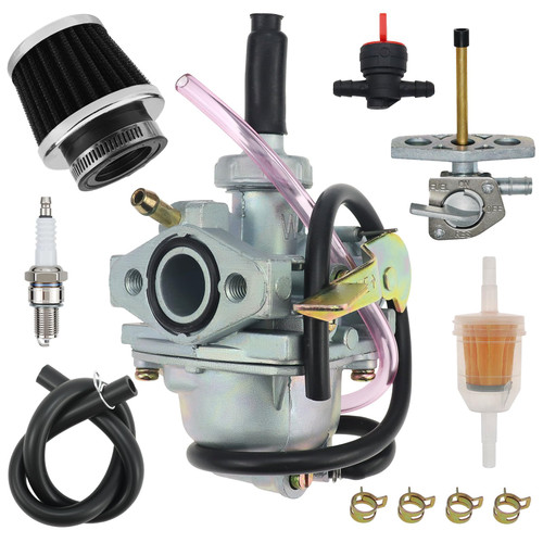 CRF50 Carburetor Fit for Honda CRF50F XR50 Z50R Z50A Mini Trail Carb 50 Mini Bike Carb with Air Filter & Fuel Valve Petcock