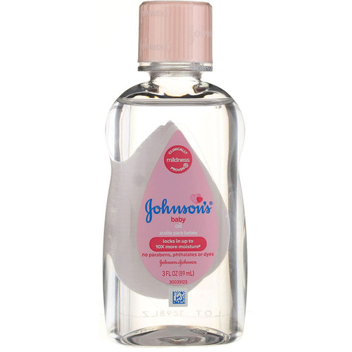 JOHNSON'S Baby Oil 3 oz (Pack of 12)