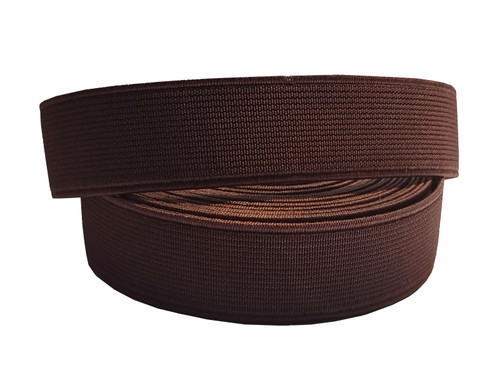 3/4 Inch Elastic Bands 6 Yards Double-Side Twill Woven Elastic Flat Heavy Stretch Elastic for Sewing Pants Waistband (Dark Brown, 3/4 Inch, 222015)
