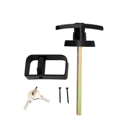 Shed Windows and More, Shed T-Handle Lock Set 5-1/2" Black