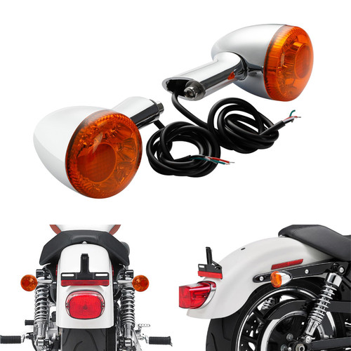SLMOTO Rear Turn Signal LED Indicator Lights Compatible with Harley XL 883 1200 Sportster 92-16