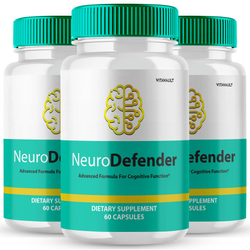Neuro Defender Brain Supplements for Memory and Focus Capsules NeuroDefender Advanced Formula Brain Health Support Pills, Extra Strength Nootropics Neuro Defender All Natural Reviews (3 Pack)