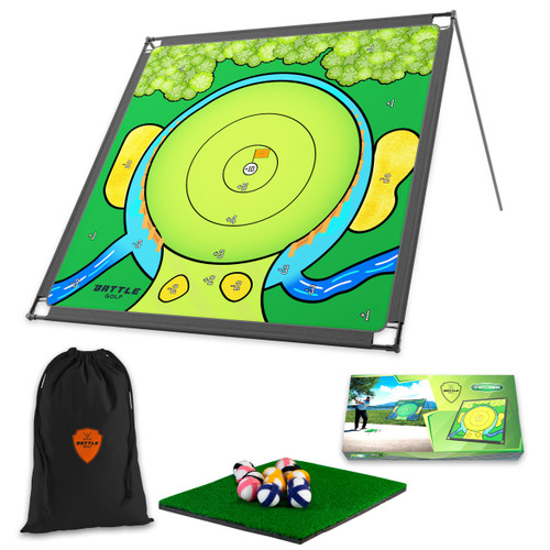Battle Golf Chipping Game - The Original Portable Golf Game for Chipping Practice for Dads and Junior Golfers - Indoor and Outdoor (Standard - 4 Players)