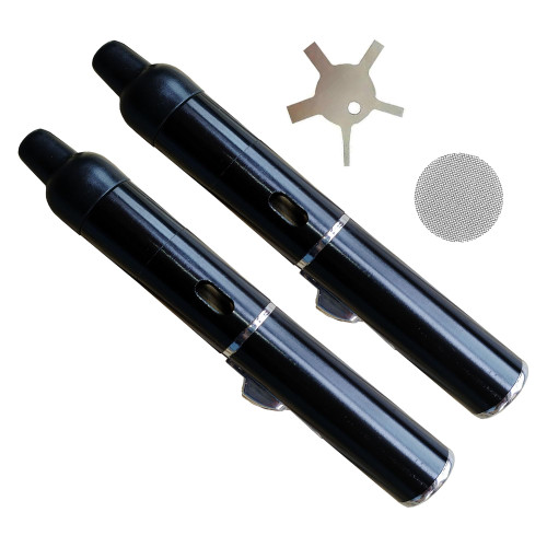 Handheld Inflatable Torch Lighter,Portable Multifunctional All-in-One Tube Built-in Detachable Lighter,Outdoor,Indoor,Camping,Candle,Birthday,Black(2PCS)