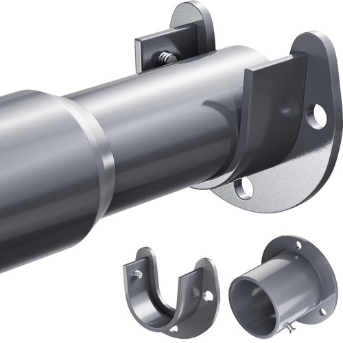 Mavivegue Closet Rod, 17 to 99 Inch Adjustable Closet Rods for Hanging Clothes, Silver Hanging Rod for Closet Wardrobes Laundry RV, Bathroom