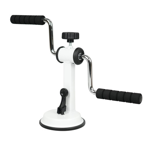 Arm Bike for Physical Exercise, Home Fitness Equipment for Seniors, Compact Arm Exerciser with Strong Suction & Adjustable Resistance for Dormitory and Renting House