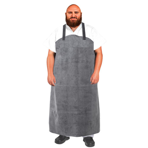 Urby Plus Size Waterproof Aprons for Dishwashing and Butchers, Mandiles De Plastico Para Lavaplatos. Chemical and Heat-resistant. Fits Unisex Shirt Size XL XXL Or Plus, Waist W36+. GreyWhite