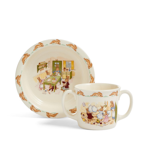 Royal Doulton Bunnykins 2-Piece Baby Set (Bowl & Two Handled Mug)