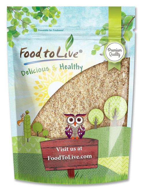 Food to Live California Unblanched Almond Flour, 3 Pounds - Natural Meal, Finely Milled with Skin On, Raw Kosher Vegan Keto Paleo, Low Carb Low Sodium, Good Source of Fiber and Protein