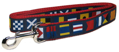 Preston Ribbons Dog Leash, Nautical Code Flag, Medium and Large Dogs, 1 1/4 Inch Width, 6-Foot Length