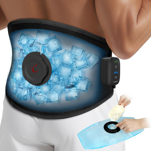 Comfytemp Auto Compression Back Ice Pack, FSA Eligible, Lower Back Pain Relief, Surgery Get Well Gift for Sciatica, Herniated Disc, Reusable Waist Brace & Ice Bag for Injury, Lumbar Cold Wrap Machine