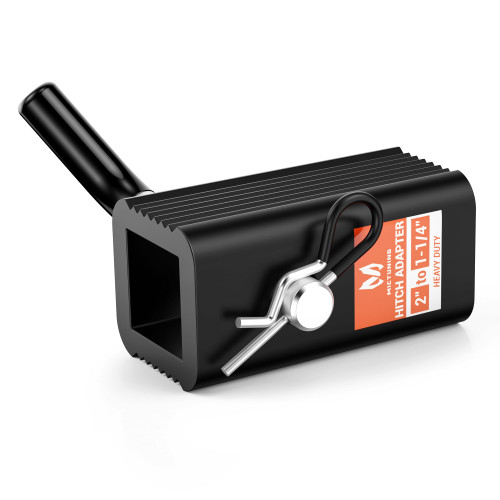 MICTUNING 2 inch to 1-1/4 inch Trailer Hitch Receiver Adapter Set, 2" Class III/IV to 1.25" Class I/II Hitch Reducer Sleeve Insert Converter with Hitch Pin & Clip