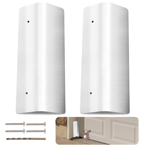 Bompro 2 Pcs Garage Door Mouse Guards, Garage Door Seal Guards to Prevent Mouse Gnawing and Snake Entry, Permanent Solution