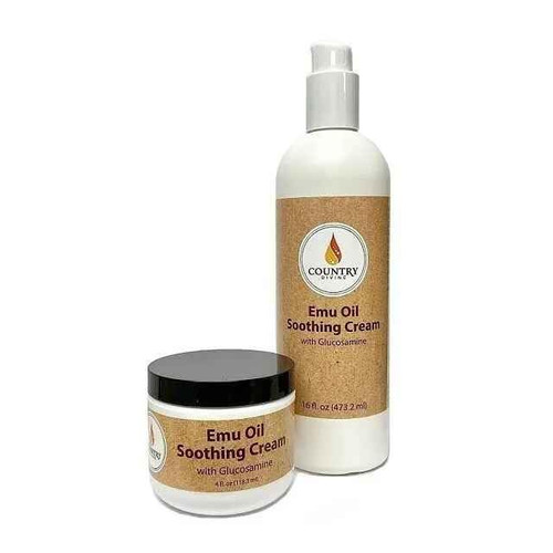 Country Divine Emu Oil Soothing Cream with Glucosamine 4oz. Jar