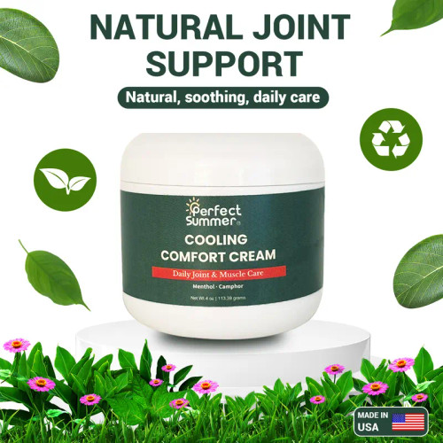 Perfect Summer Cooling Comfort Cream Moisturizers with Menthol, Camphor, Copper Tripeptide-01, Capsaicin, Clove Oil and Sunflower Oil