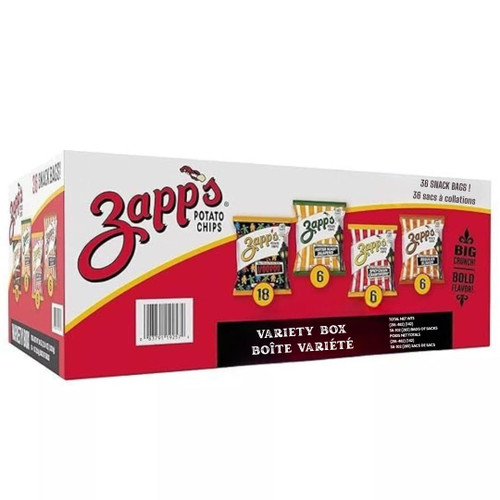 Zapp's Potato Chips Variety Pack, 1 Ounce (Pack of 36)