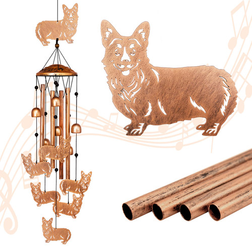 GDNSFIT Corgi Wind Chimes for Outside, Metal Windchimes Outdoors, Corgi Gifts for Women/Men, Memorial/Birthday Gifts, Garden Decor for Outside, Patio or Yard, Durable Chimes for Outdoors GDNSFIT Corgi Wind Chimes for Outside, Metal Windchimes Outdoors, Corgi Gifts for Women/Men, Memorial/Birthday Gifts, Garden Decor for Outside, Patio or Yard, Durable Chimes for Outdoors