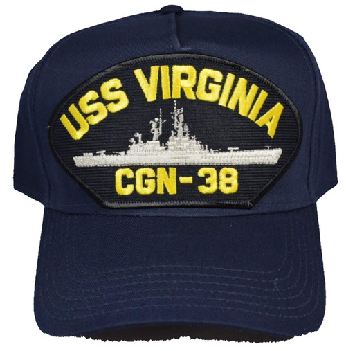EC USS Virginia CGN-38 HAT - Navy Blue - Veteran Owned Business
