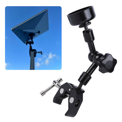 AntenaFix Starlink Mini Mount for Rv Ladder, Roof Rack,Universally Adjustable Angle Clamp
