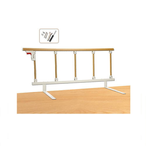 Mybow Bed Rails for Elderly Adults, Medical Safety Guard Rail, Bedside Handle & Grab Bar, Under-Mattress Bed Cane, Swing Down Handrail for Bed, Ideal for Home & Hospital Use (47x18 in)