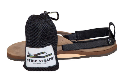 Strip Straps™: Ankle Straps for Flip Flops (Mids, Black)