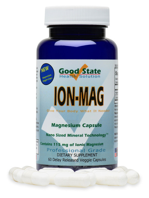 Good State| ION-MAG | Ionic Magnesium | Nano Sized Mineral Technology | Supports Healthy Breathing & Cardiovascular Health | 115 mg per Serving | 60 Capsules