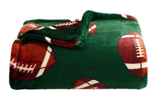 The Big One Throw Blanket Plush Super Soft Warm Cozy Oversized 60 x 72 inches (Football)