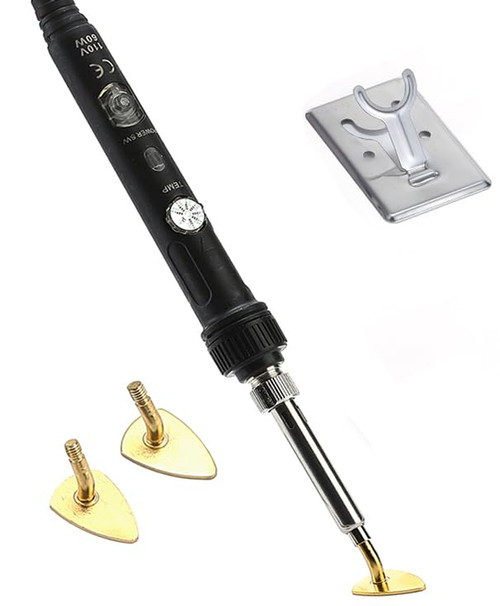 Arokimi Mini Iron, 80W Small Iron for Crafts Patches Shoes Hats, Adjustable Temperature, Easy to Use, with Replaceable Iron Tips (Black)