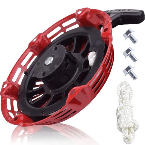 Mecotime GX160 Recoil Starter GX120 GX200 Pull Start Assembly with Pull Cords for Honda 4 HP 5.5 HP 6.5 HP Engine 28400-ZE1-003ZF 28400-Z0T-003ZA 28400-ZH8-013ZA 150-703 Oregon 31-052 Generator