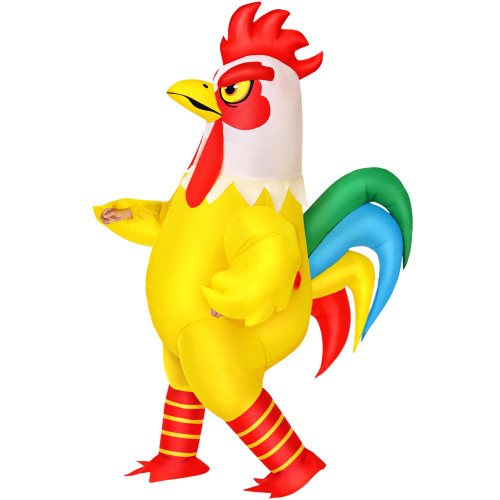 KOOY Inflatable Chicken Costume Adult, Inflatable Costumes For Adult, Inflatables Rooster Costume Women/Men for Fancy Funny Party, Full Body Blow Up Costumes, Cock Dress Chicken Onesie For Halloween