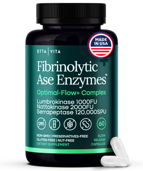Potent Nattokinase 4000 FU Serrapeptase 240000 SPU Lumbrokinase 2000 FU Supplement - Proteolytic Enzymes Capsules for Energy Support, Digestion, Detox, Cognition & Gut Health for Men & Women