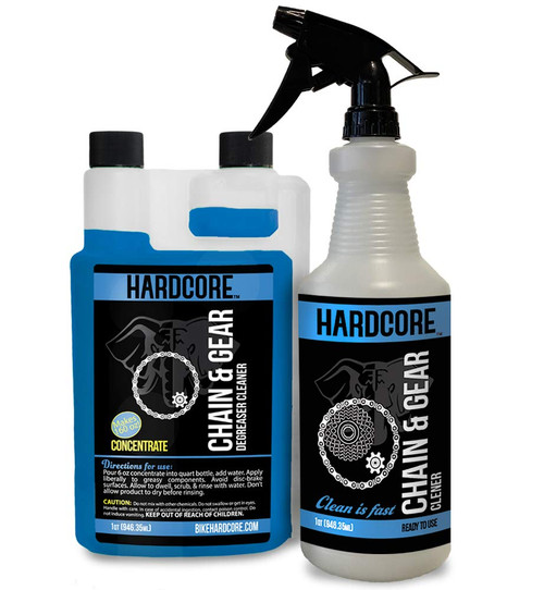 Hardcore Chain & Gear Cleaner Pro Kit + 32oz HD Spray Bottle One Color, 32oz