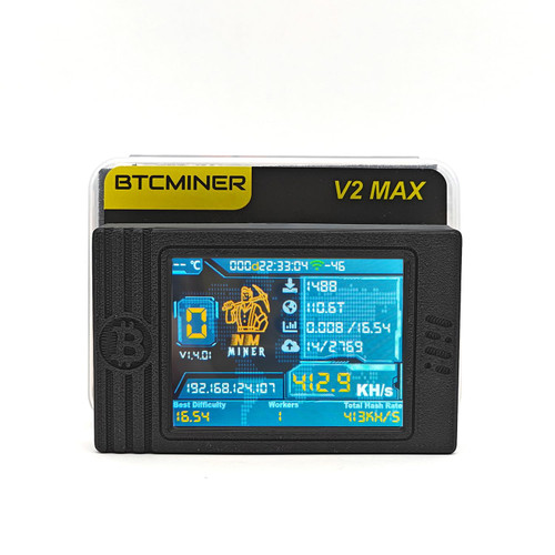 NerdMiner V2 MAX Solo Miner 400KH/s, Crypto Bitcoin Miner Machine 1.5W Mini Miner Win 6.25 BTC Nerdminer 2.4G WiFi Connection