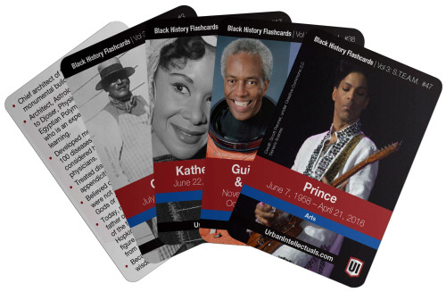 Urban Intellectuals Black History Flashcards - Volume 3 Black Heroes STEM and The Arts Version Trivia Playing Cards Educational Activity for Adults Classroom